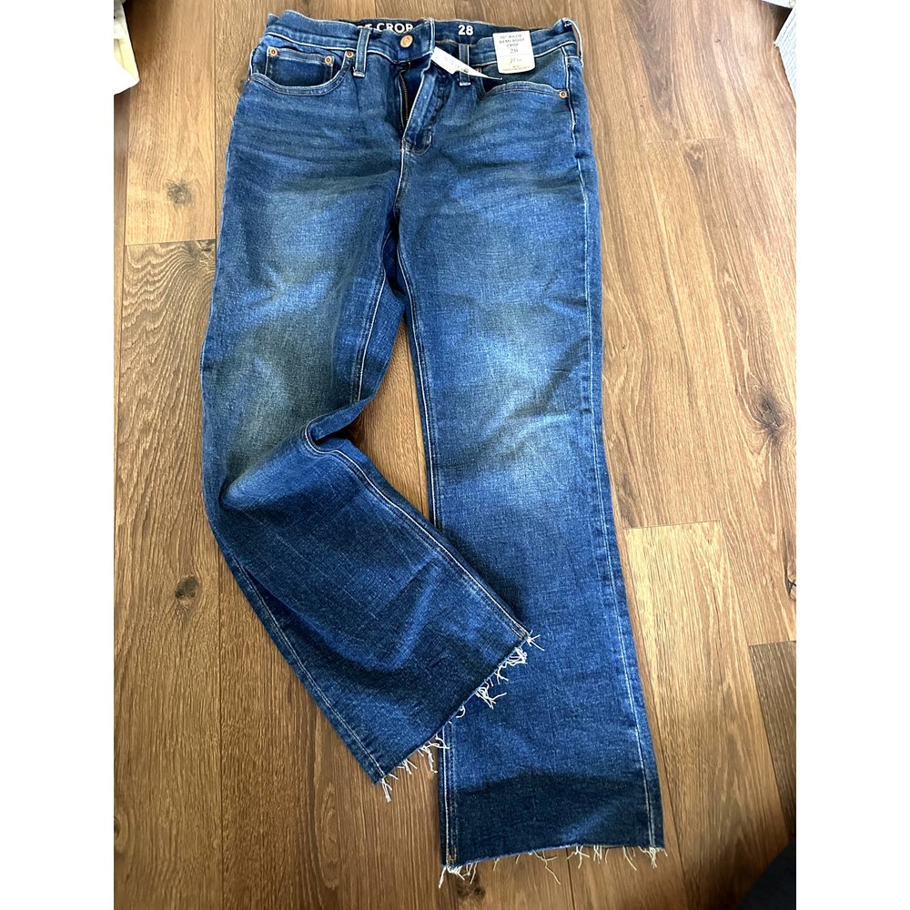New J.Crew 10" demi-boot crop jean in Ocean wash Size 28 - Picture 2 of 9